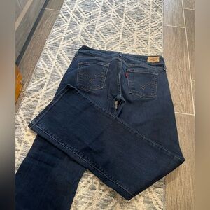 Levi's Dark Blue Straight Leg Women's Jeans 544